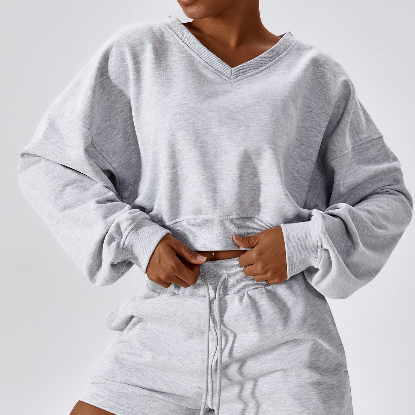 Loose Long Sleeve V Neck Pullover