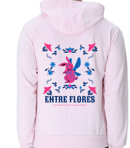 Unisex Hoodie Front and Back Flores