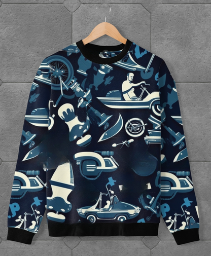 Unisex Sweatshirts Full Print-  Nav