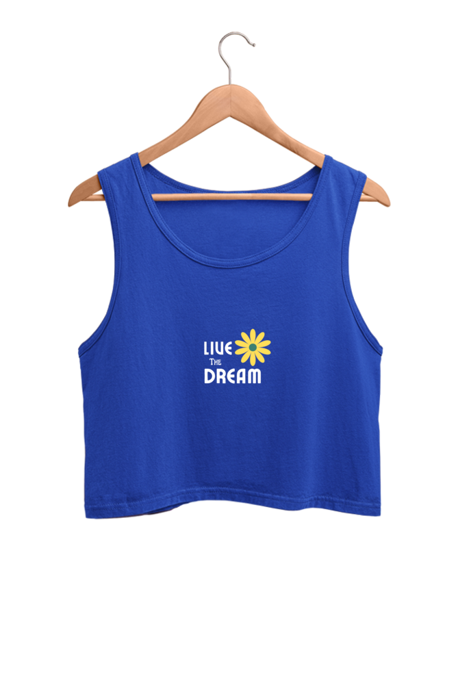 Women Crop Tank Royal Blue